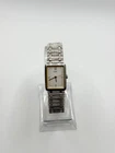 Vintage Working Seiko Tank Style 1221-5700 Watch w/ Bamboo bracelet