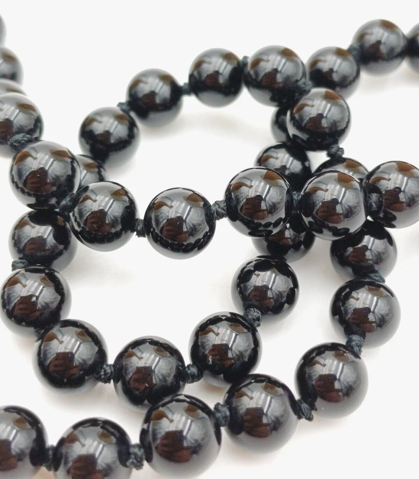 ONICE NERA , GIROCOLLO MINIMAL CON PERLE - Immagine 4 di 4