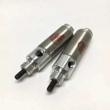 Lot of 2 Bimba 060.5-D Stainless Steel Air Cylinders 7/8" Bore, 0.5" Stroke