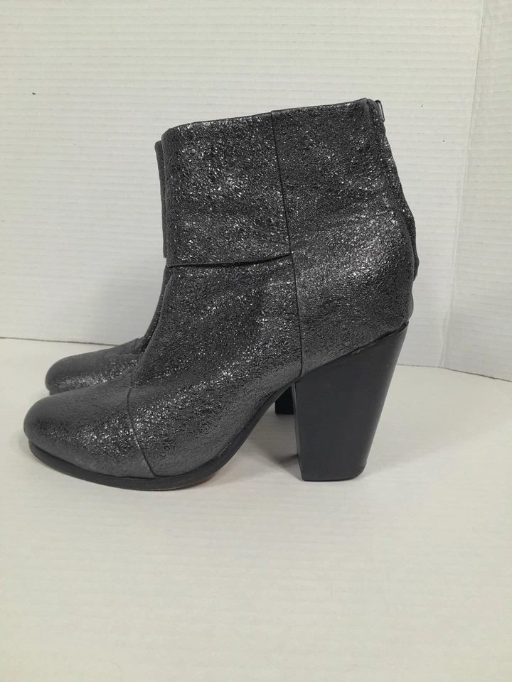 Rag & Bone Newbury Bootie Ankle Boots Gunmetal Metalic Women 36.5 / US Sz 6.5 - Image 2 of 4