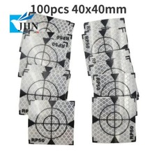 Nuevo 100 PIEZAS Hoja Reflectora Cinta Reflectante Objetivo Estación Total 40X40MM
