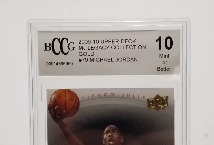 2009-10 Upper Deck MJ Legacy Collection Gold MICHAEL JORDAN BCCG 10 Mint + #79 - Image 3 of 4