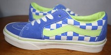 Vans Off The Wall Shoes Checkered Blue Green Men 6.5 Women 5
