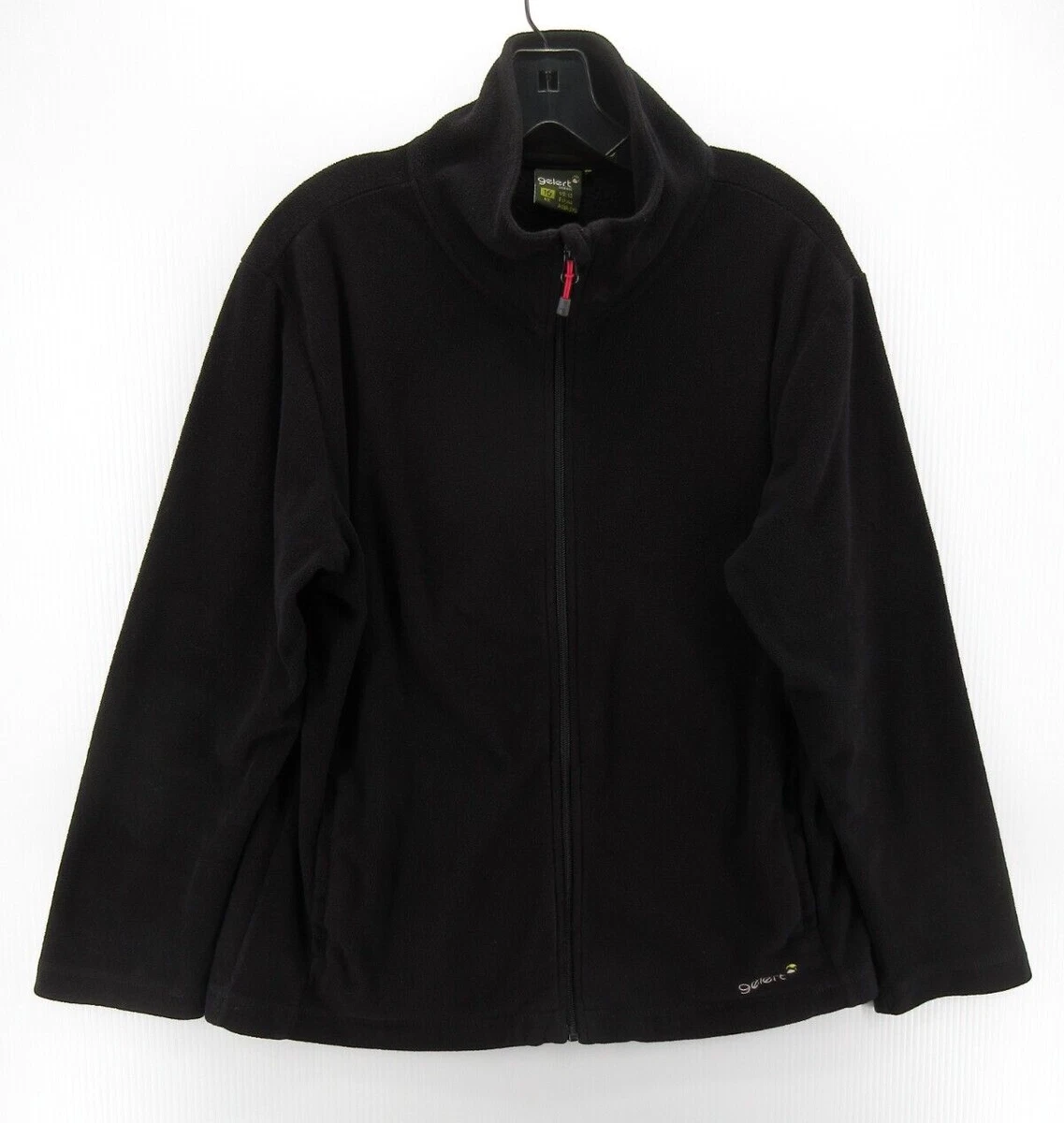 Gelert Jacket Women 12 Black Fleece Windbreaker Turtleneck Logo