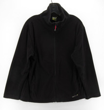 Gelert Jacket Women 12 Black Fleece Windbreaker Turtleneck Logo Full Zip Outdoor