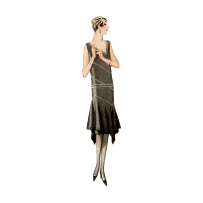 Past Patterns 4990 - 1920s Slip-On Dress Sewing Pattern bust 38''