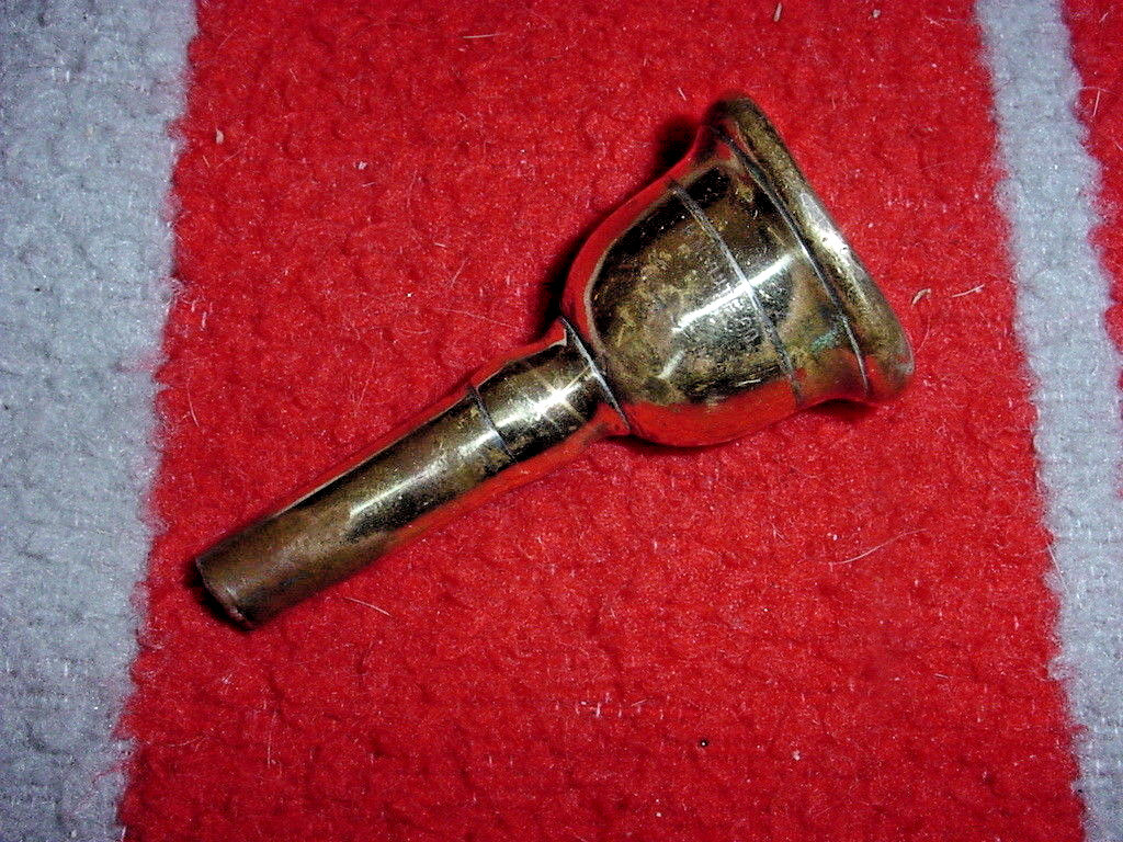 VINTAGE H N WHITE EQUA TRUE GOLD PLATED TROMBONE MOUTHPIECE BARITONE