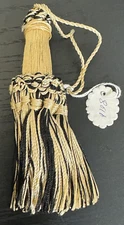 4&1/2"  Black Cream Chainette Crown Tassel Tassels Lot Of 4