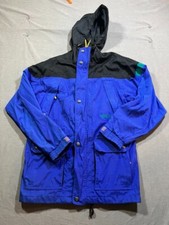 Nordica Jacket Womens 16 Blue Button Zip Long Sleeve Hooded Parka Ladies
