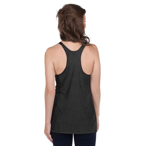 Red Deadly Swirl Spike Occult Symbol Women's Racerback Tank Top Shirt - Picture 4 of 13