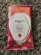  2 Summers Eve Feminine Daily Cleansing Refreshing Cloths Sheer Floral 32 Each