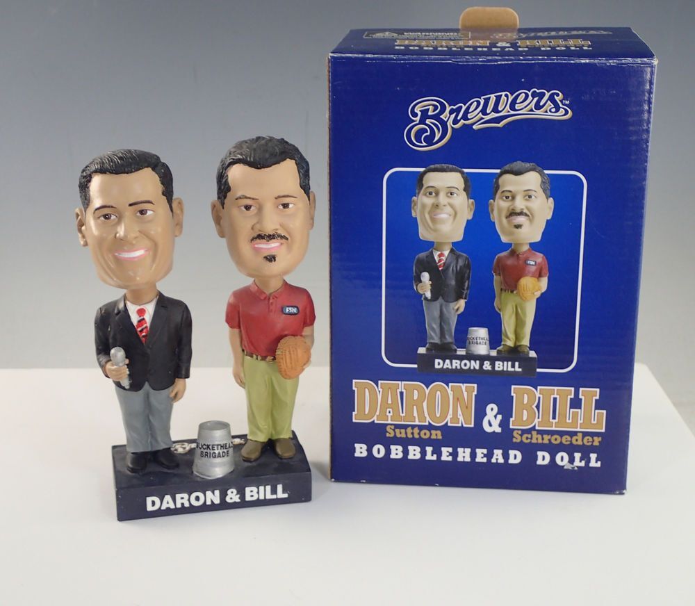 Darron Sutton and Bill Schroeder Milwaukee Brewers SGA Bobblehead MLB