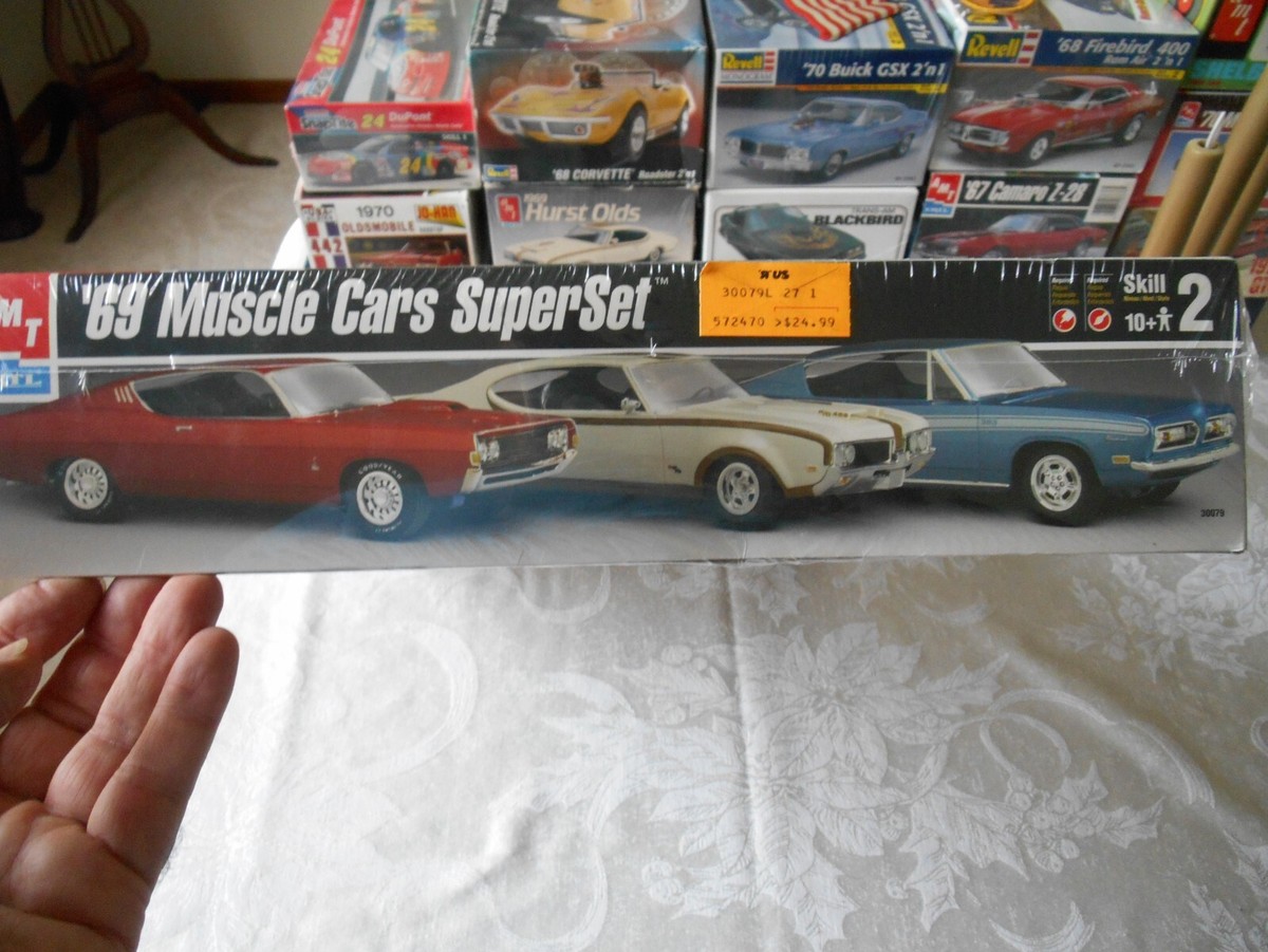 1969 Muscle Cars Superset AMT Ertl 1/25 69 Torino Cobra Hurst Olds 