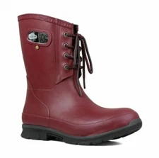 BOGS Womens Amanda II Plush Burgundy Red Waterproof Pull On Lace Up Boots Size 6