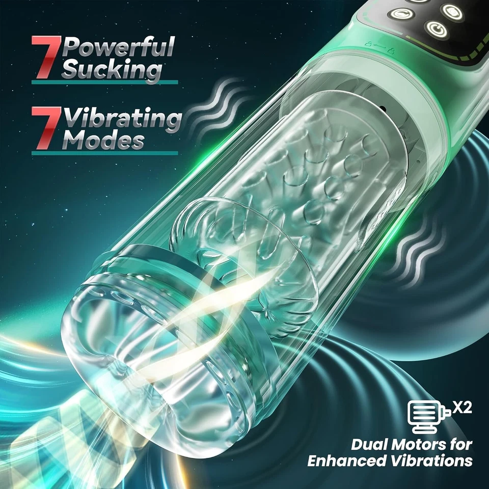 男性手淫自动免提旋转杯推力 Stroker 男式性玩具 — 第 4/4 张图片