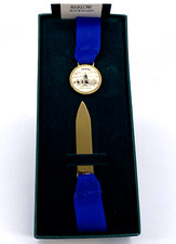 Barlow TX State Capitol Bookmark Blue Ribbon Gold Metal Point Texas Original Box