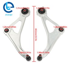 Kit Brazos Control Maxima Kit Completo De Suspensión Delantera Para Nissan Maxima 2009-2014 - Incluye Brazos De Control, Barras Estabilizadoras Y Terminales Memory Messi