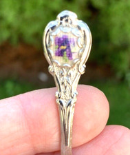 VTG  "Stitches By Stu" Mini Handstitched Petit Point Needlework Collector Spoon