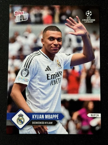 Topps 2024 Now UEFA Champion League Real Madrid Kylian Mbappe Bienvenido Kylian！ - Picture 1 of 2
