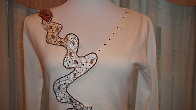 ESLINA KAROP VERY ELEGANT SWEATER WITH SNAKE APPLICATION ,M