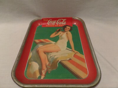 AUTHENTIC 1939 ''SPRINGBOARD GIRL'' COCA-COLA SERVING TRAY-AMERICAN ART WORKS