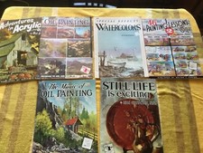 Lot of 6 Vintage Walter Foster Oil  Acrylics Painting Books
