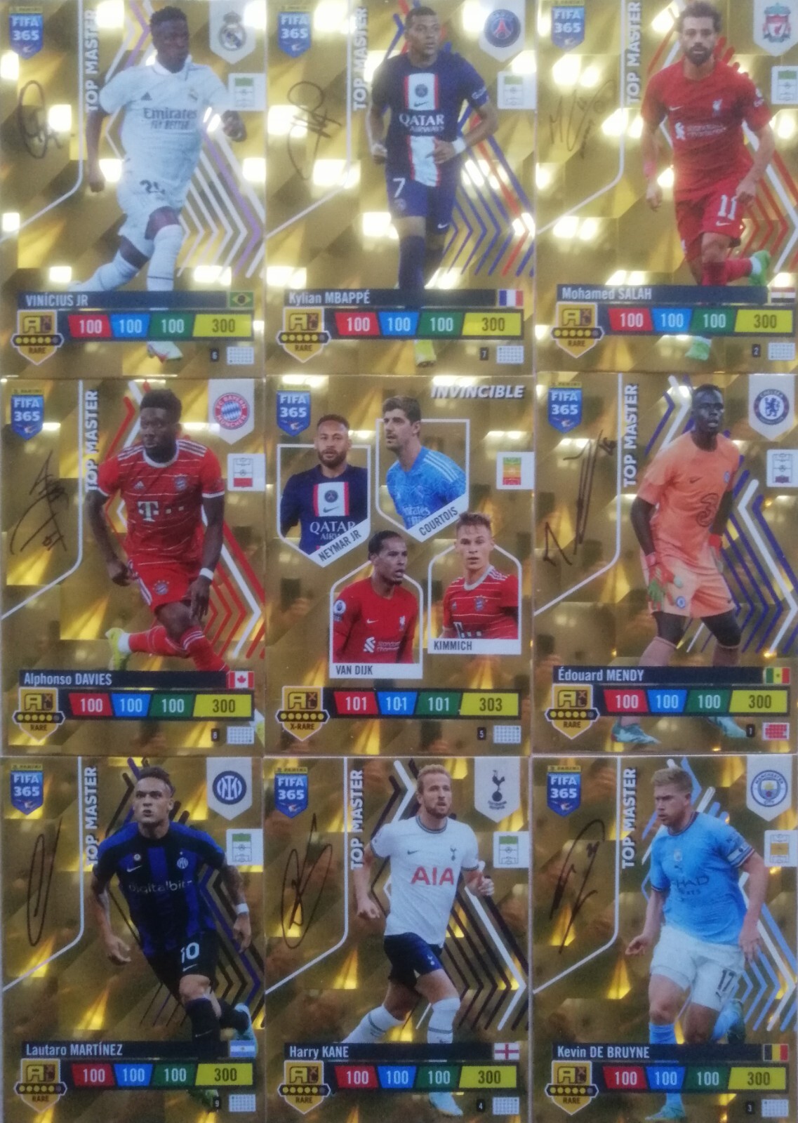 PANINI FIFA 365 2023 ADRENALYN RARE INVINCIBLE TOP MASTER MBAPPE