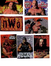 Lot Of 39 WCW Wrestling Prism Stickers  Temporary Tattoos; Sting, nWo, Hogan