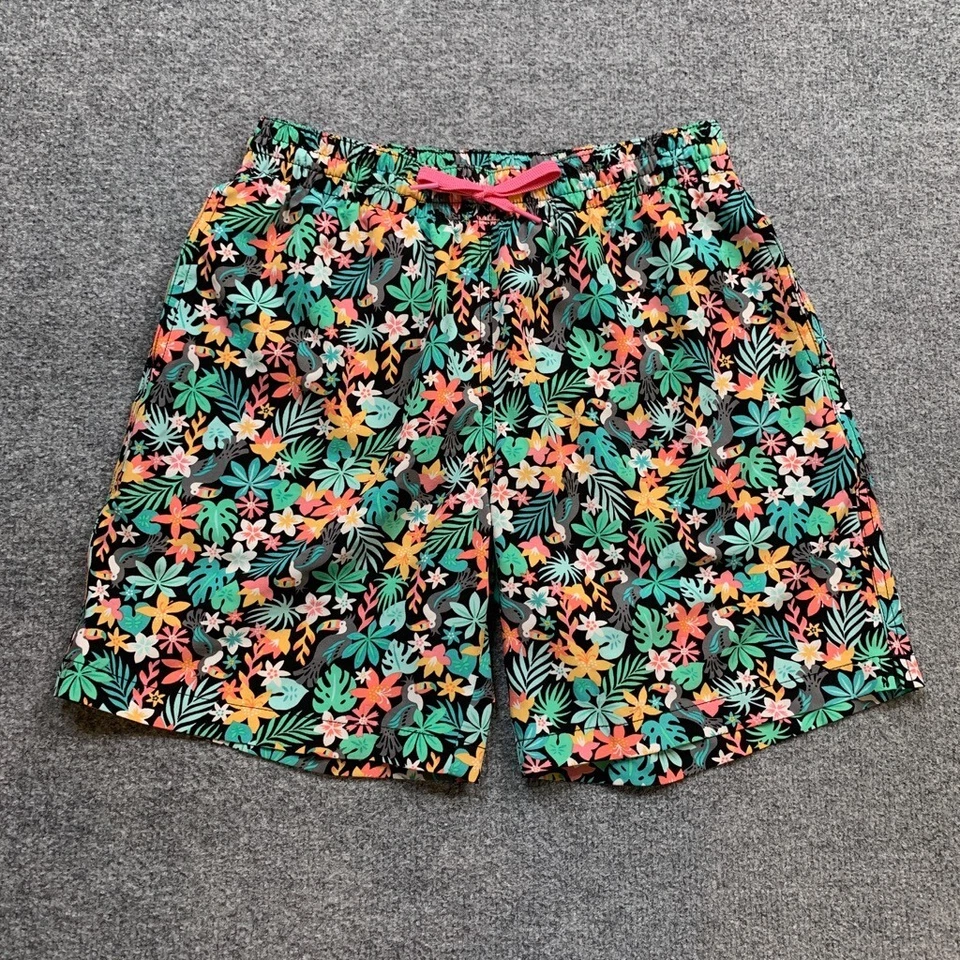 Chubbies Shorts Mens S Small Black Floral Bloomerangs Lined Beach Swim Trunks - Image 2 of 4