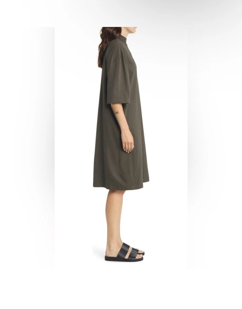 Abito donna Essentials Fear Of God marrone girocollo cotone nuovo con etichette taglia XS
