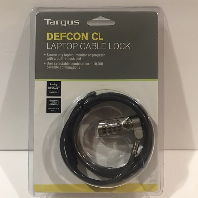 Targus Defcon CL Laptop Cable Lock PA410U NEW | eBay