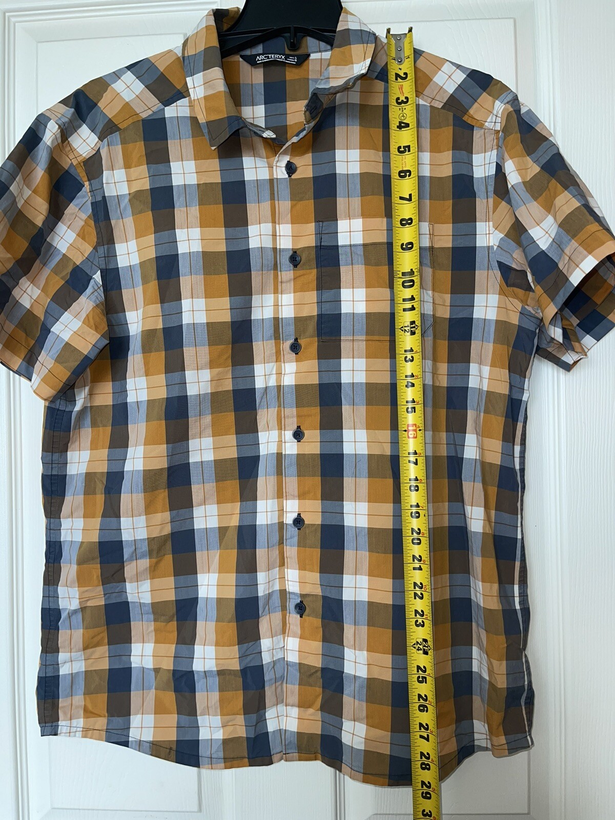 Camicia Arc'teryx uomo grande a quadretti manica corta misto cotone abbottonato. Leggi!!