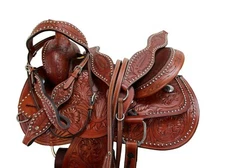 ARABIAN HORSE WESTERN SADDLE 15 16 17 18 PLEASURE TRAIL TOOLED LEATHER TACK SET