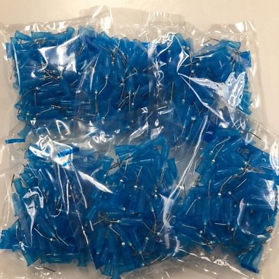 600 Blue Etch Pre-Bent Applicator Needle Tips, 25 Gauge (6 Bags of 100)
