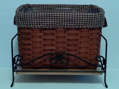 Longaberger - Baskets - New (Open) - Newspaper Basket Combo w/Stand & Lid