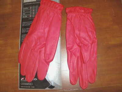 NEW~KASCO~DX600N~RED LADIES GOLFER FASHION FIT GLOVES 2 LEFT HAND SET LADIES 