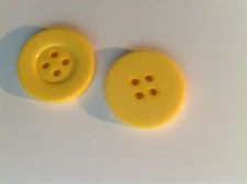 NEW 15 PCS. 1 INCH  BITE GOLD 4 HOLE WITH A  WIDE FLAT RIM POLISHED FINISH