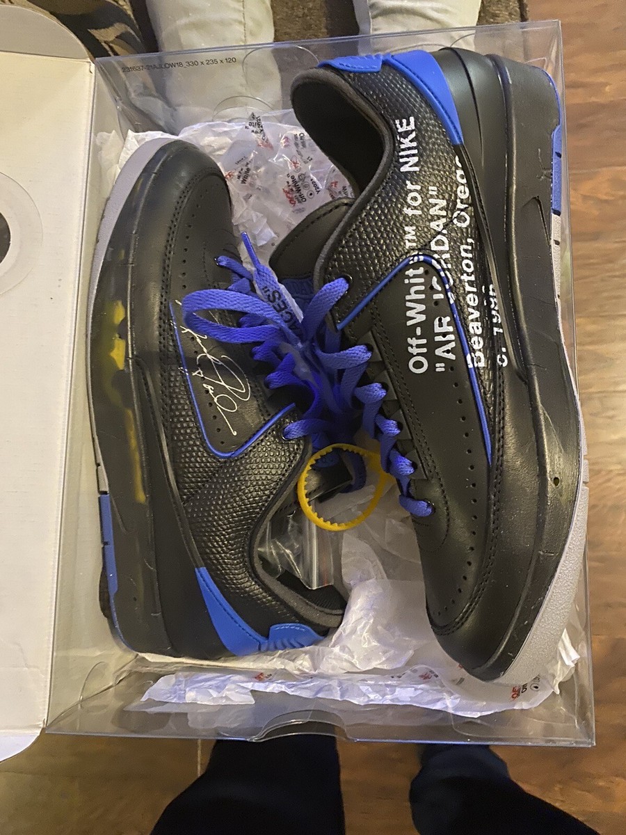 Off-White x Nike Air Jordan 2 SP Low “Black Varsity Royal” Nike Off-White Air Jordan 2 Low SP Black Varsity Royal (Mens  main image 4