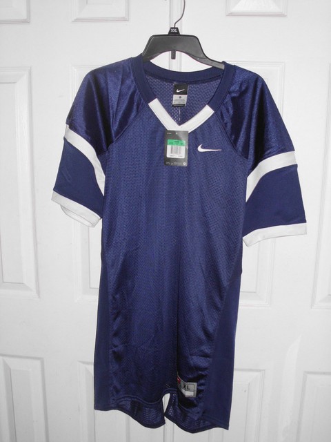 Men's New Large Navy Blue & White Trim Football Jersey | eBay