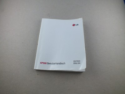 Original LG KP500 Bedienungsanleitung Deutsch English Anleitung Handy Phone Book