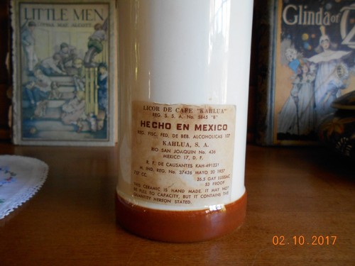 CERAMICA DE CUERNAVACA MEXICO VINTAGE KALUHA DECANTER POTTERY BOTTLE... - Imagen 2 de 4