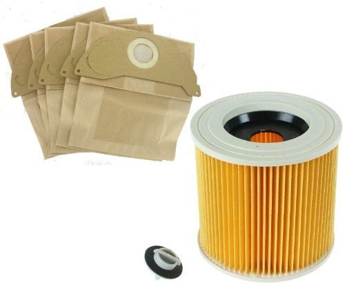 Filtro Y Bolsos Para Karcher wd2.200 Wd3.500 Wet \u0026 Dry Aspiradora Hoover  141 | eBay