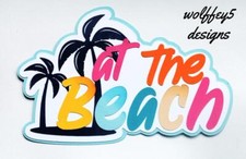 CRAFTECAFE BEACH KID TITLE premade paper piecing scrapbook diecut piece 3d PAGE