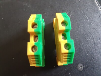 2 X CONTA CLIP SL10 KLEMME MASSE GELB/GRÜN 10 MM