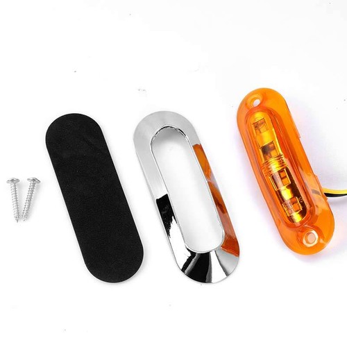 30X Clearance Light LED Side Marker Truck Trailer LORRY Lamp Amber Chrome 12-24V - Picture 10 of 10