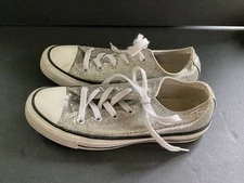 #20 All Star Converse Glittery Silver Unisex  Sneaker Shoes M4/W6