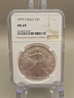 1997 $1 American Silver Eagle NGC MS69