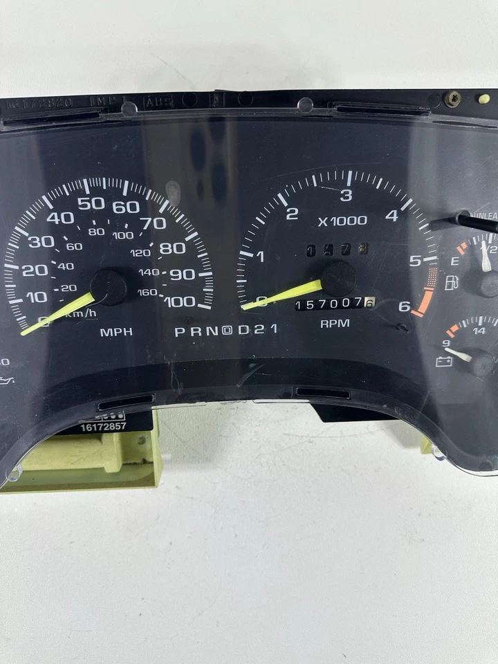 Cuadro de instrumentos velocímetro Chevy S10 Blazer Jimmy 1995-1997 157.007 millas Foto 3 de 4