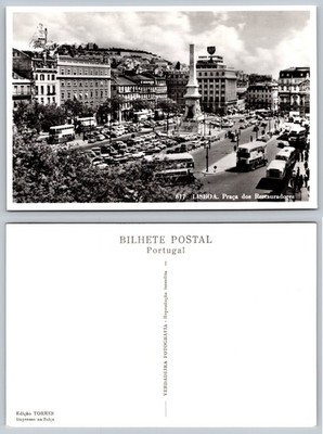 Lisboa Portugal Praça Dos Restauradores Postcard
