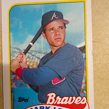 Topps 1989 Mark Lemke #327 Atlanta Braves MLB Baseball Trading Card Rookie Base. rookie card picture